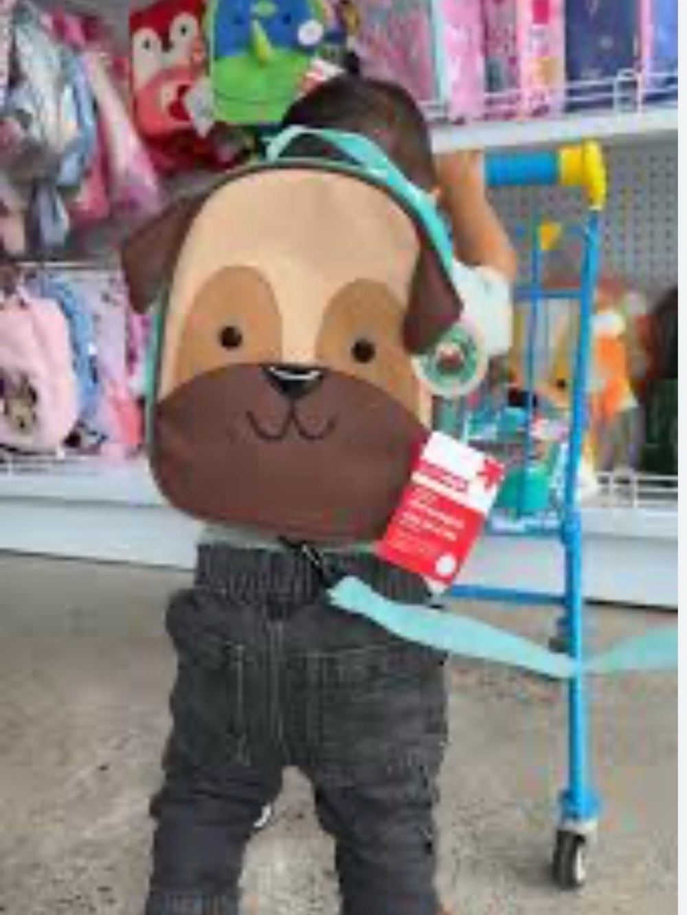 Skip Hop Kids Pug Backpack - Brown, Tan & Light Blue